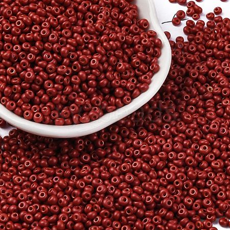 8/0 Baking Paint Glass Seed Beads SEED-M012-02A-43-1