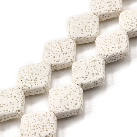 Dyed Natural Lava Rock Beads Strands G-A264-A03-01C-1