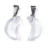 Transparent Spray Painted Glass Pendants GLAA-N035-021-F06-4