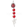 Glass Round & Octagonal Beads Hanging Suncatchers HJEW-JM04617-03-2