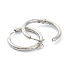 Tarnish Resistant 201 Stainless Steel Huggie Hoop Earring Findings STAS-P283-01I-P-2