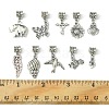 10Pcs 10 Styles Tibetan Style Alloy European Dangle Charms PALLOY-FZ00005-5