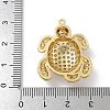 Rack Plating Brass Micro Pave Clear Cubic Zirconia Pendants KK-G515-66G-02-3