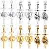 SUNNYCLUE 36Pcs 6 Style Tibetan Style Alloy Big Pendants FIND-SC0005-70-1