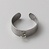 304 Stainless Steel Loop Ring Base LS-FIND-WH0161-31C-P-1