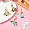 Birds Theme Alloy Enamel Pendant Decoration KEYC-YW00153-01-4