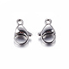 Tarnish Resistant 304 Stainless Steel Lobster Claw Clasps STAS-R050-13x8mm-2