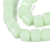Imitation Jade Glass Beads Strands GLAA-R041-8x8mm-B04-3