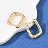 Rectangle Brass Clear Cubic Zirconia Stud Earrings EJEW-A156-12A-G-2