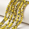 Electroplate Opaque Glass Beads Strands LS-EGLA-A034-P4mm-S07-1