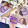 Flat Plain Silicone Cord Bracelet for Men Women BJEW-WH0016-32E-3