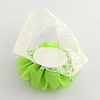 Cute Elastic Baby Lace Headbands Hair Accessories with Cloth Flower X-OHAR-Q002-09F-2