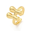 Brass Letter Open Cuff Rings for Women RJEW-G313-01H-G-1