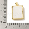 Brass Pave Natural Shell Pendants KK-Z042-27G-01-3