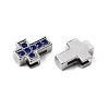 Alloy with Rhinestone Slide Charms RB-NH0002-01P-2