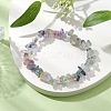 Natural Fluorite Chip Beads Stretch Bracelets for Women BJEW-JB10688-06-2