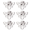 6Pcs Bees 304 Stainless Steel Lapel Pin Backs for Backpack Clothes JEWB-FH0003-11P-1