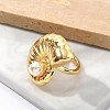 Brass Micro Pave Clear Cubic Zirconia Finger Rings for Women RJEW-U041-16G-3