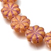 Painted Glass Beads Strands GLAA-Z021-17-3