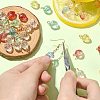 50Pcs Transparent Spray Painted Glass Pendants GLAA-CJ0002-23-5