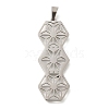 Anti-Tarnish 304 Stainless Steel Pendants STAS-R131-02P-1