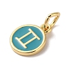 Real 18K Gold Plated Brass Enamel Charms KK-L216-001G-I05-2