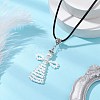 Seed Beads Loom Angel Pendant Necklaces NJEW-MZ00061-05-2