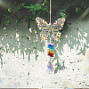 Glass Teardrop Hanging Suncatchers HJEW-WH0201-018-6