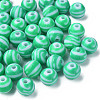 Opaque Striped Acrylic Beads LS-MACR-S373-27A-07-3