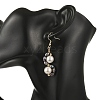 Shell Pearl 304 Stainless Steel Dangle Earrings EJEW-JE07370-2