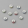 Brass Grade A Rhinestone Spacer Beads RSB034NF-7