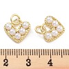 Brass Pave Cubic Zirconia Pendants KK-U009-10E-G-3