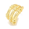 Brass Bamboo Open Cuff Ring for Women RJEW-M173-12A-G-1