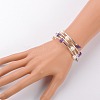 Gemstone Chip Warp Bracelets BJEW-JB01518-04-2