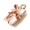 Alloy with White Enamel Pendants AL-CBA9E11-04KCG-01-2