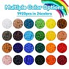 1920Pcs 24 Colors Transparent Glass Beads EGLA-YW0003-07-2