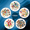 CHGCRAFT 150Pcs 5 Styles Glass Beads Charms & Links Connectors DIY-CA0003-99-6