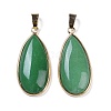 Natural Green Aventurine Pendants KK-F868-17G-1