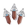 Synthetic Goldstone Faceted Pointed Bullet Big Pendants G-H076-02P-012-1