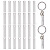 40Pcs 201 Stainless Steel Pendants STAS-DC0016-30B-1