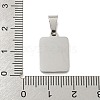 Vacuum Plating 304 Stainless Steel Pave Natural White Shell Pendants STAS-S130-03P-M-3