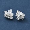 Brass Micro Pave Cubic Zirconia Beads KK-S336-15S-A-2