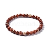 Natural Red Jasper Bead Stretch Bracelets X-BJEW-K212-A-012-1