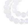 AB Color Plated Natural Quartz Crystal Beads Strands G-T144-B07-05-3