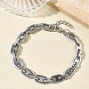 304 Stainless Steel Oval Link Chain Necklaces Bracelets Sets SJEW-D091-08P-4