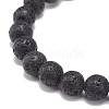 Natural Lava Rock & Synthetic Hematite & Acrylic Beaded Stretch Bracelet BJEW-JB08553-7