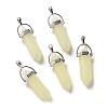 Bullet Pointed Synthetic Luminous Stone Pendants LUMI-PW0001-055-C-1