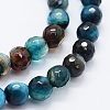 Faceted Natural Agate Beads Strands X-G-F561-6mm-D08-3