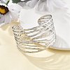 304 Stainless Steel Cuff Bangles for Women BJEW-M055-01P-2