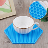 Gorgecraft 4Pcs 4 Colors Honeycomb Pattern Silicone Hot Pads AJEW-GF0008-33B-4